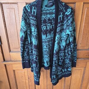 Warner Bros. Black and Teal Cardigan